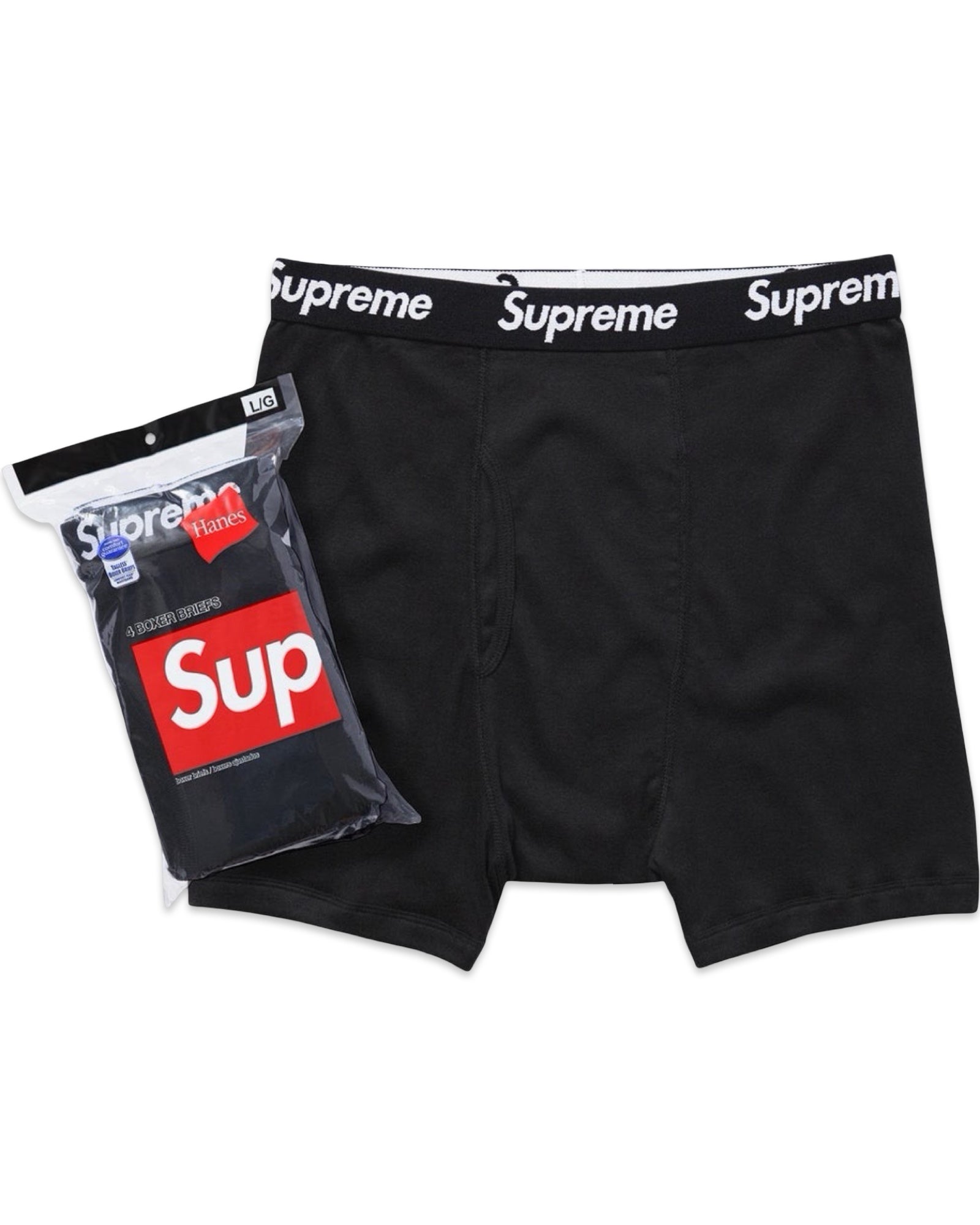 Supreme Haines Boxer Brief Black(4-Pack)