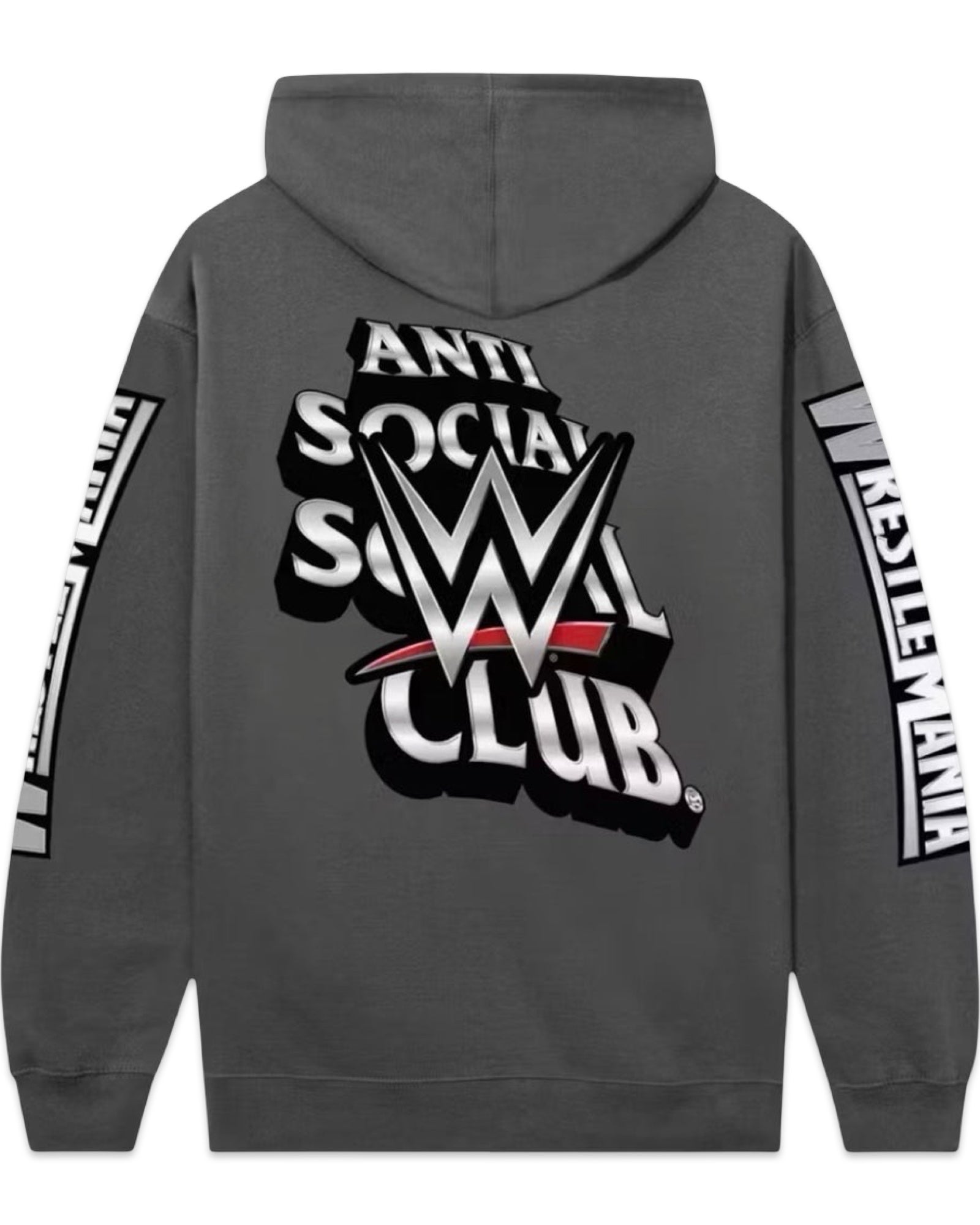 Anti Social Social Club x Wrestlemania Hoodie Grey