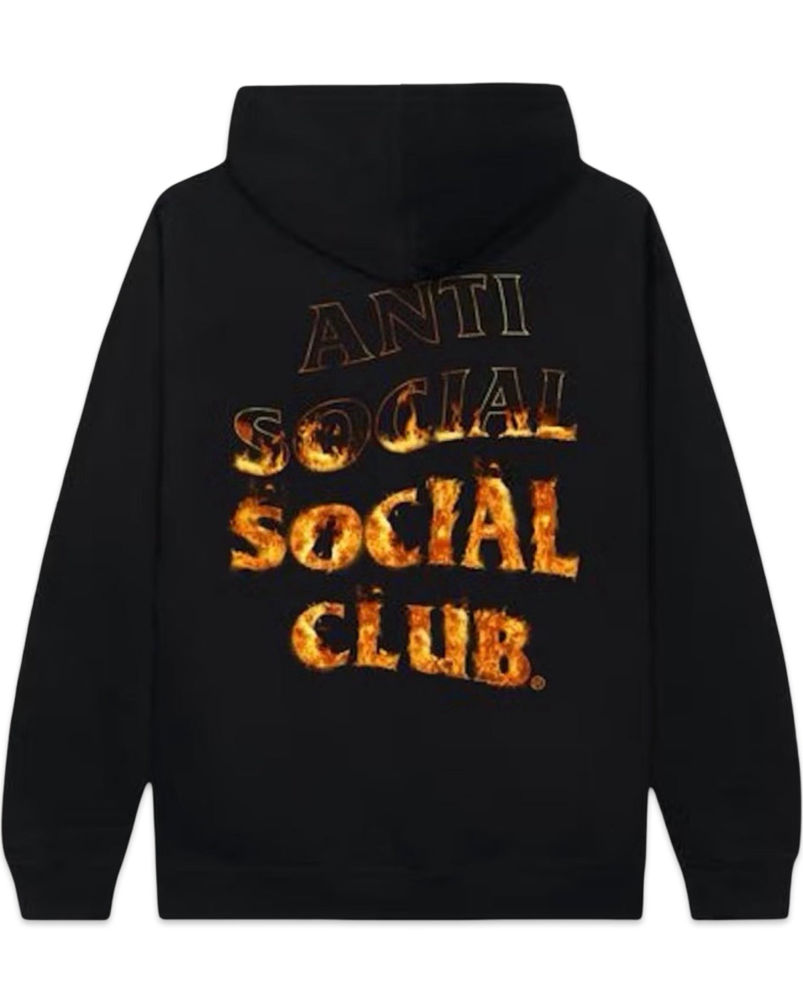 Anti Social Social Club A Fire Inside Flame Hoodie Black