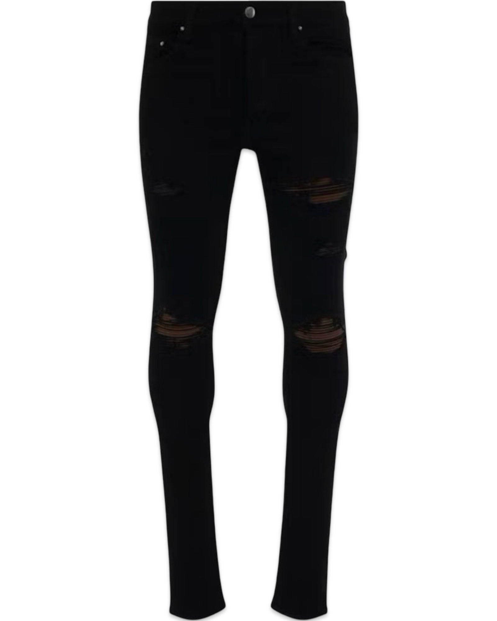 Amiri MX1 Skinny Jean Black w/Brown Suede