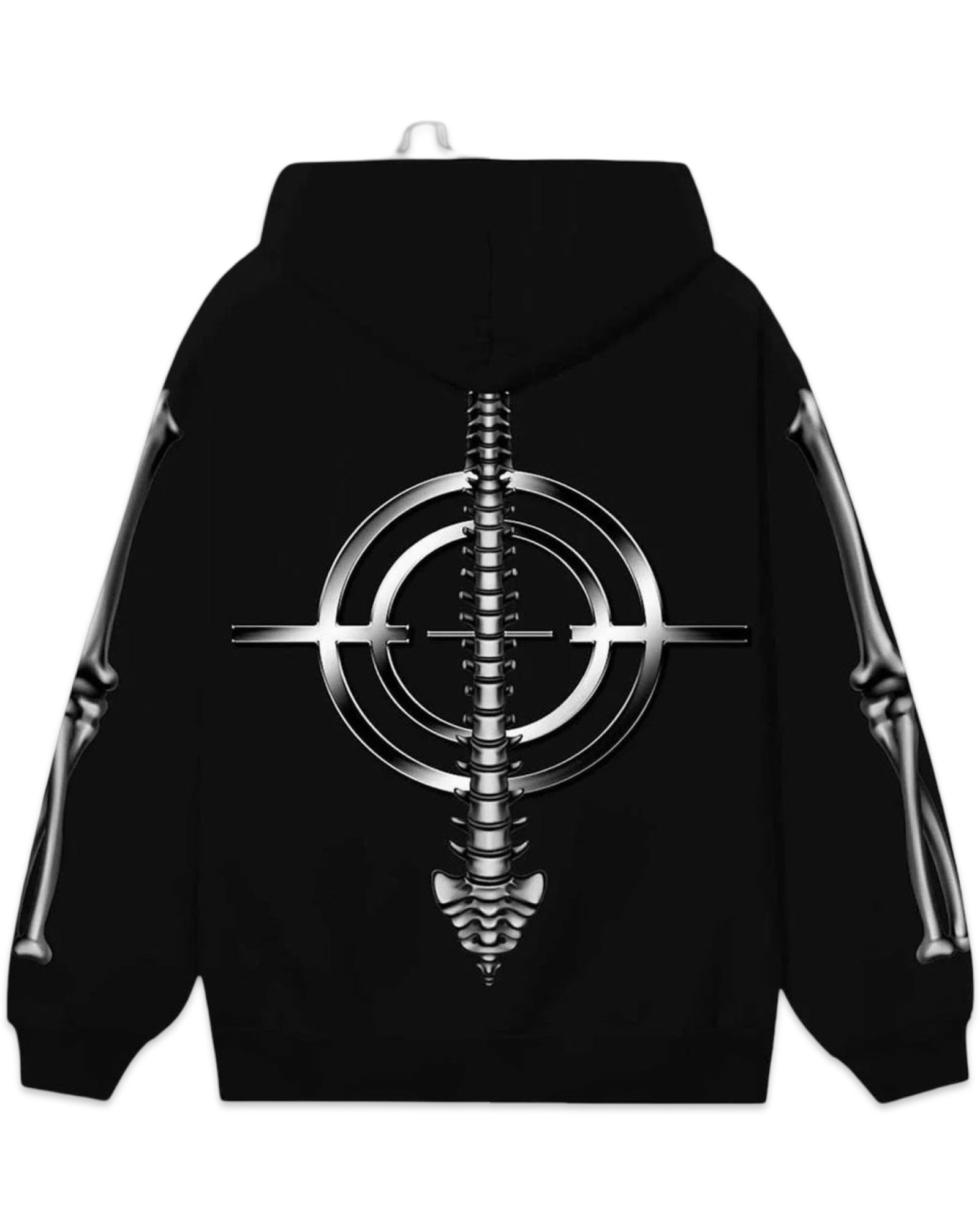 Revenge Chrome Skeleton Hoodie Black