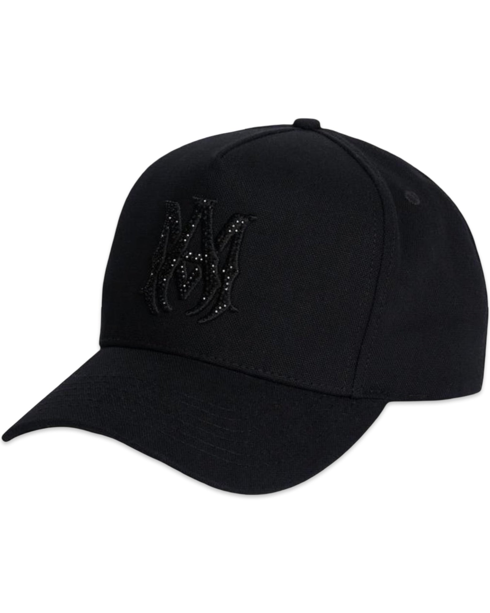 Amiri MA Crystal Canvas Trucker Hat Black
