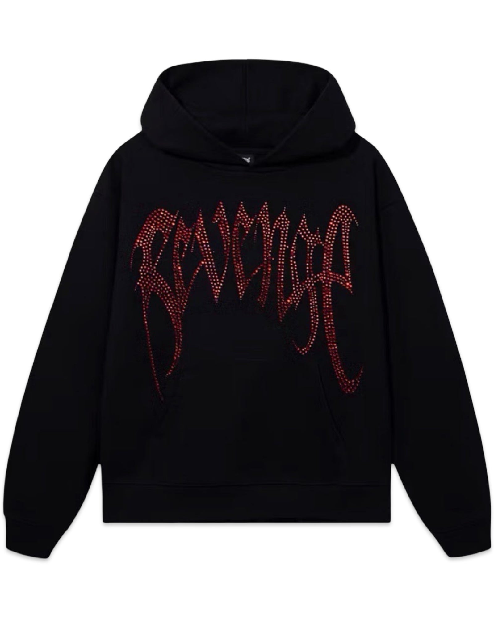 Revenge Heartbreak Bejeweled Hoodie Black Red