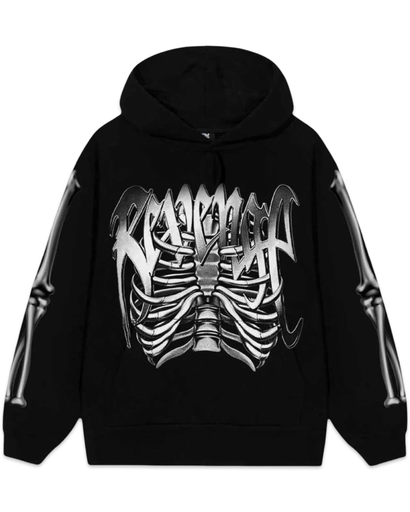 Revenge Chrome Skeleton Hoodie Black
