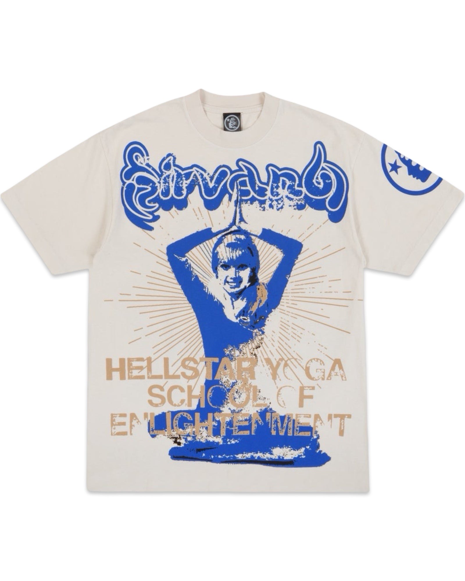 Hellstar Overseas Exclusive Yoga Tee Cream