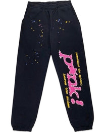 Sp5der P*nk V2 Sweatplants Black