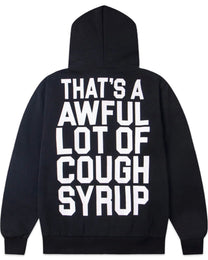 Awful Lot of Cough Syrup Classic Logo Zip Up Hoodie Black