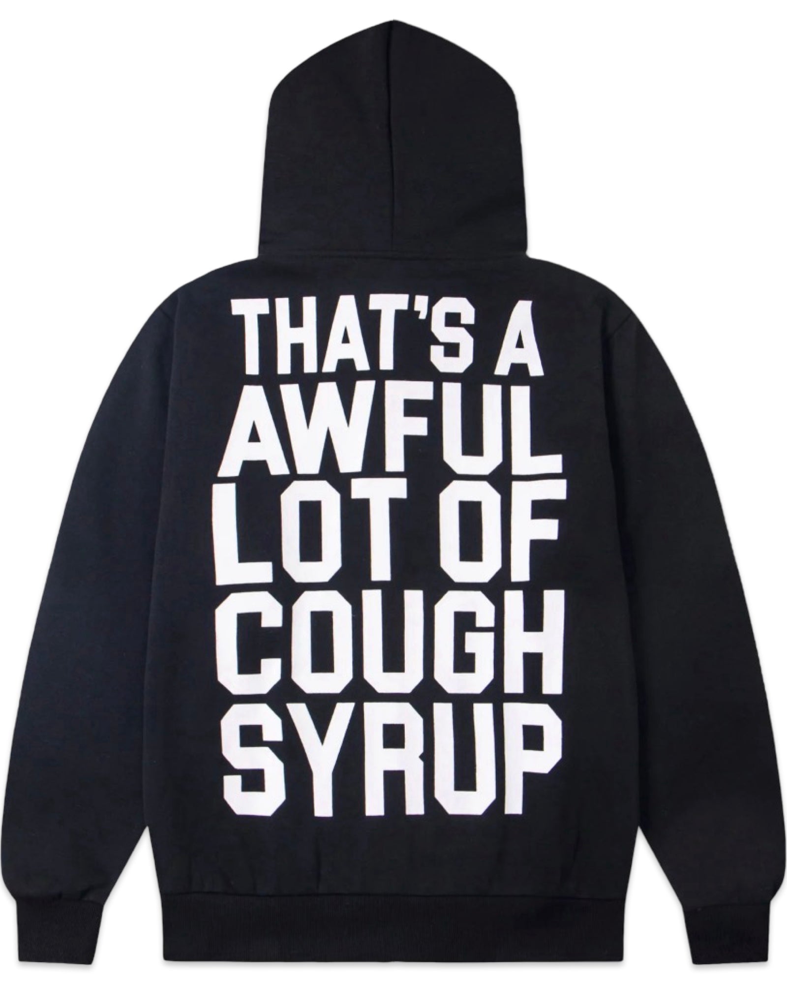 Awful Lot of Cough Syrup Classic Logo Zip Up Hoodie Black