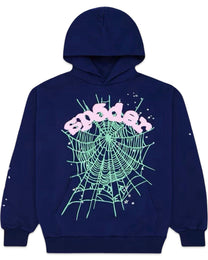 Sp5der OG Web Hoodie Navy