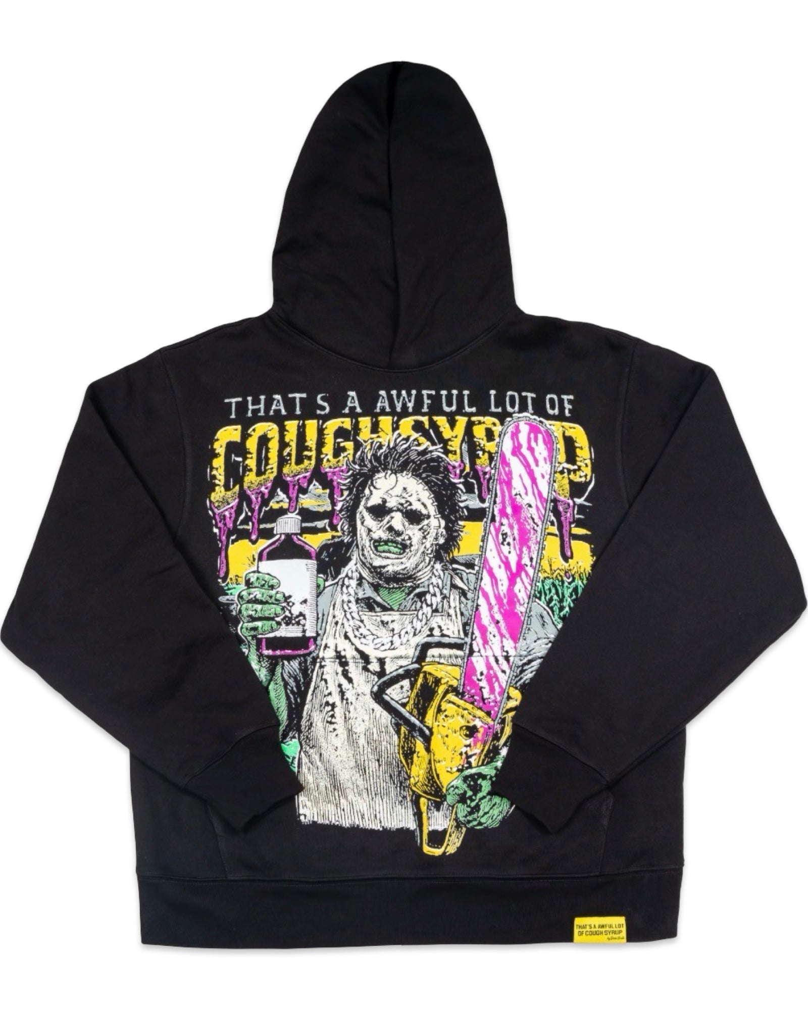 Awful Lot of Cough Syrup Chainsaw Hoodie Black