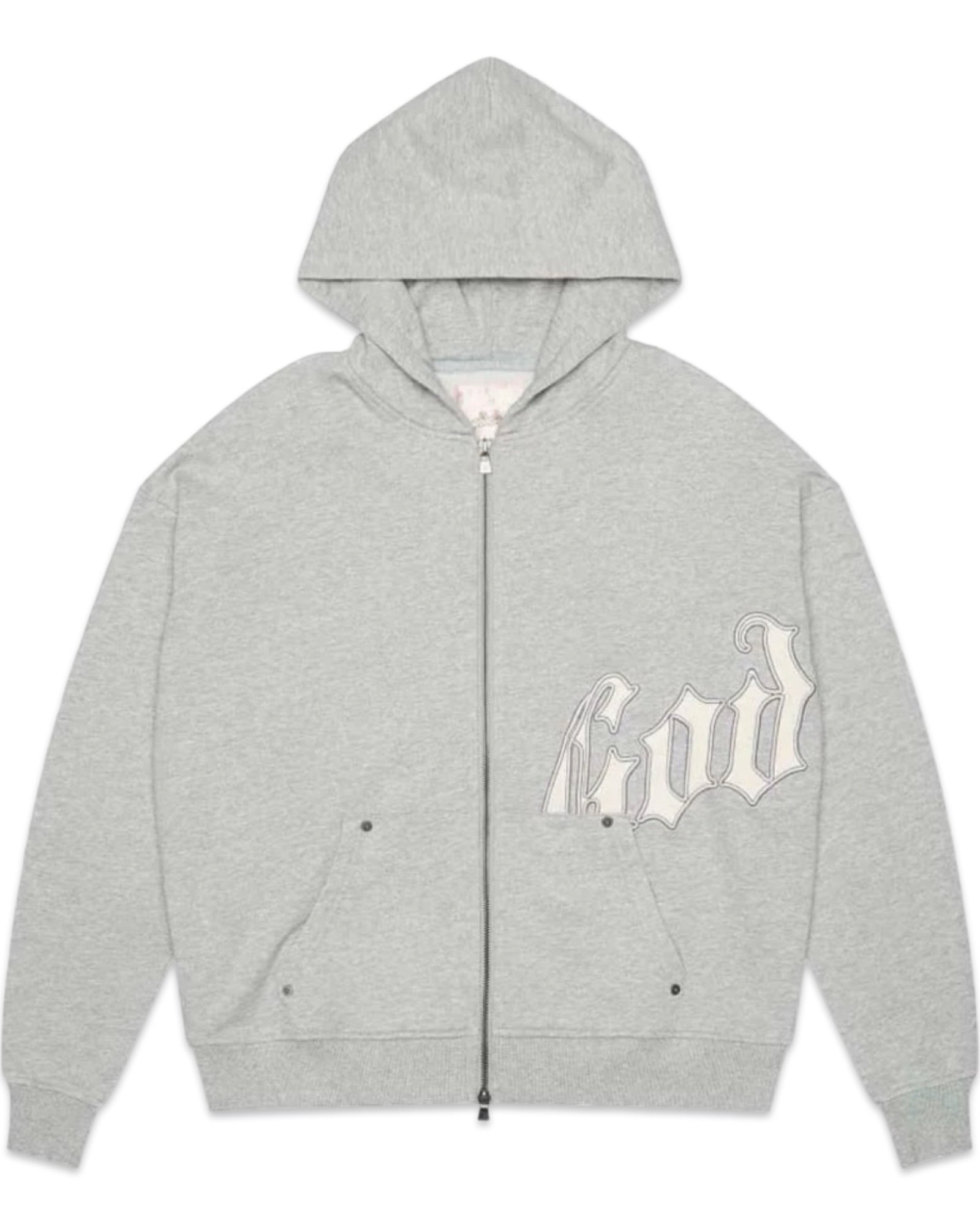 Godspeed OG Logo V2 Zip Up Hoodie Grey