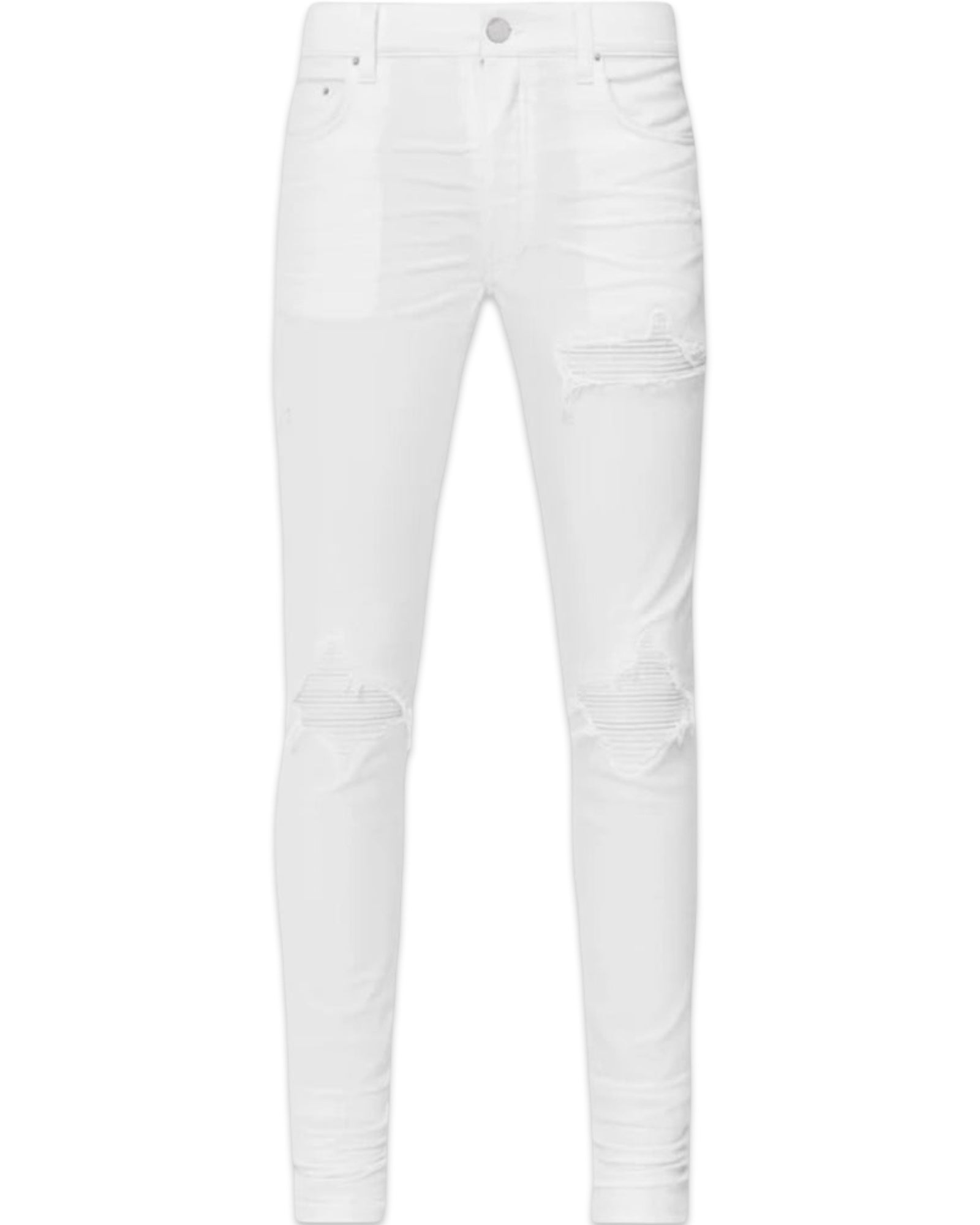 Amiri MX1 Skinny Jean White w/White Leather