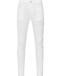 Amiri MX1 Skinny Jean White w/White Leather