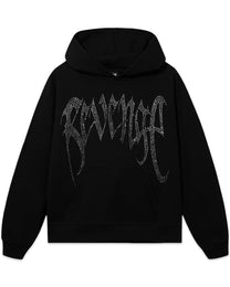 Revenge Heartbreak Bejeweled Hoodie Black Clear