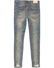 Purple Brand Mid Indigo Destroy Paint Jeans