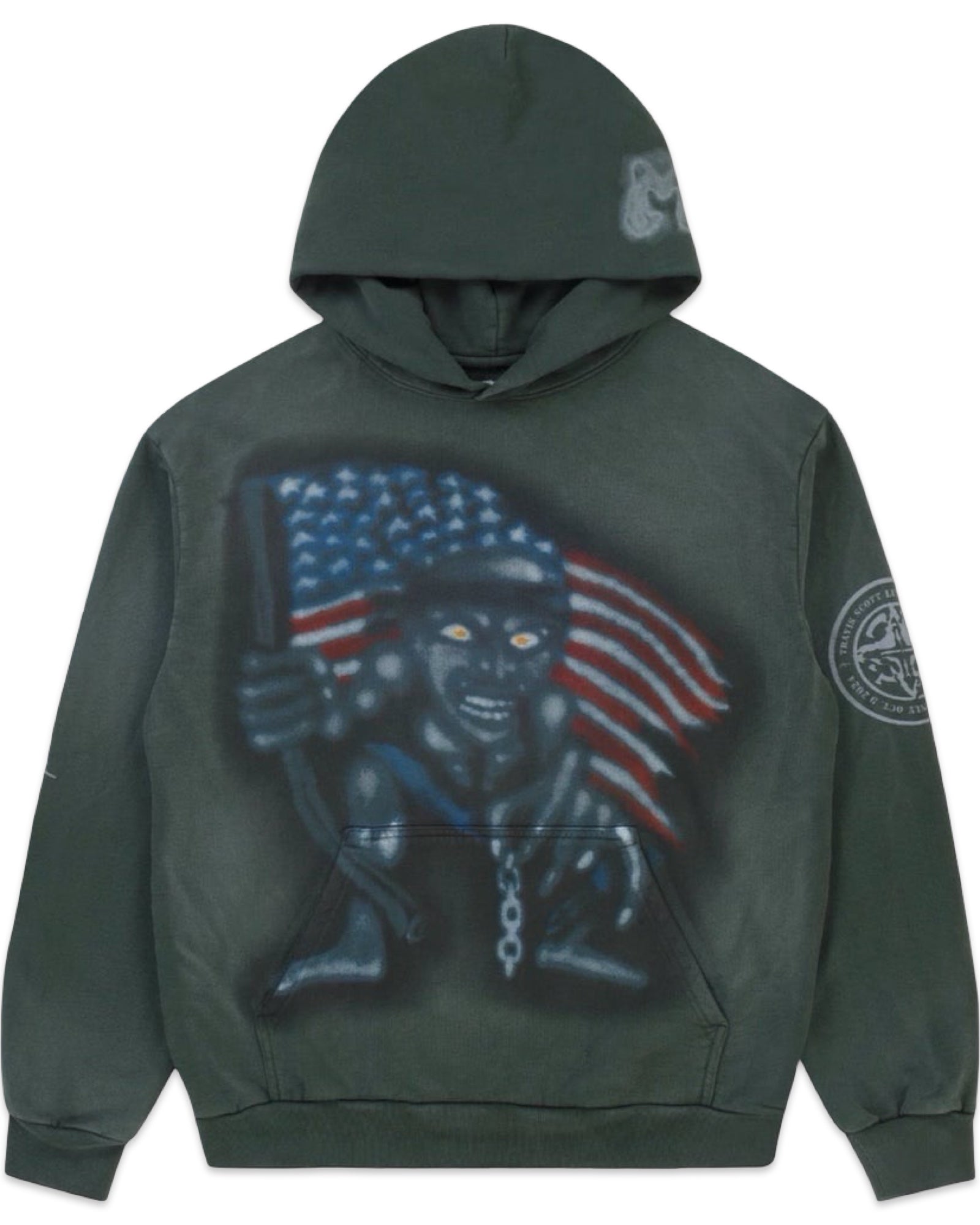 Travis Scott Metlife Flag Hoodie Green
