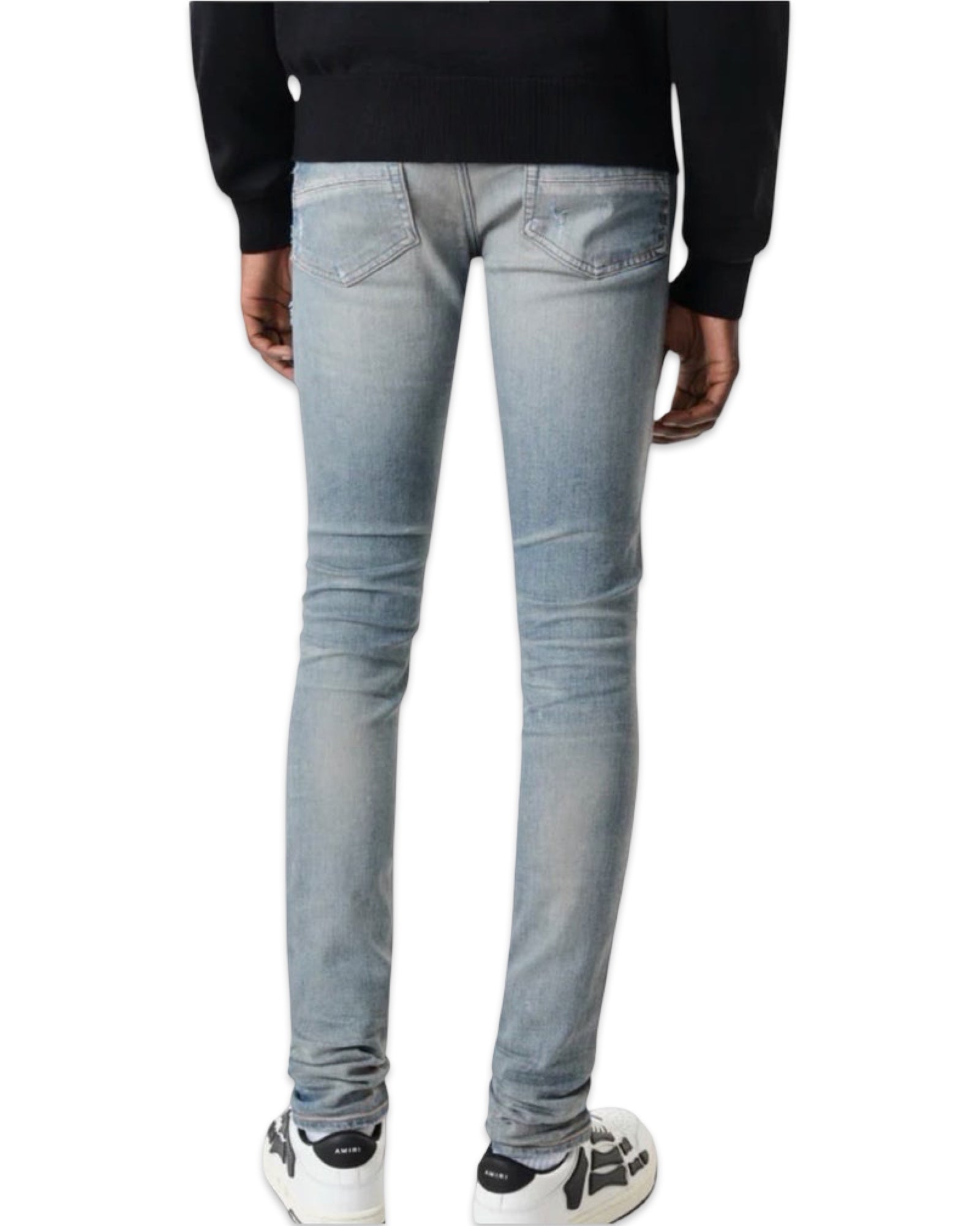 Amiri MX1 Skinny Jean Indigo w/Black Leather