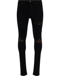 Amiri MX1 Skinny Jean Black w/Brown Suede
