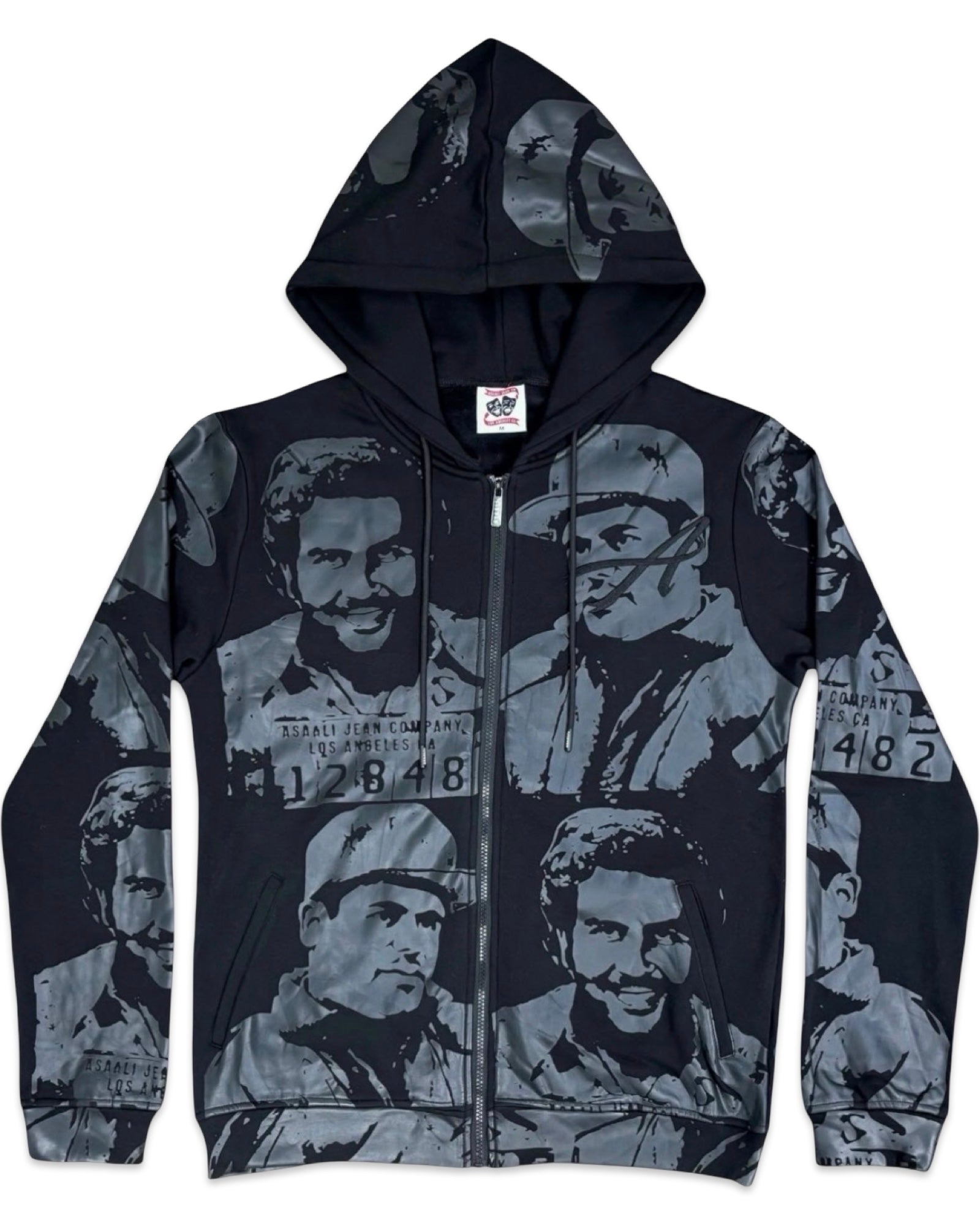 Asaali x Awful Lot of Cough Syrup Zip Up Hoodie Monochrome