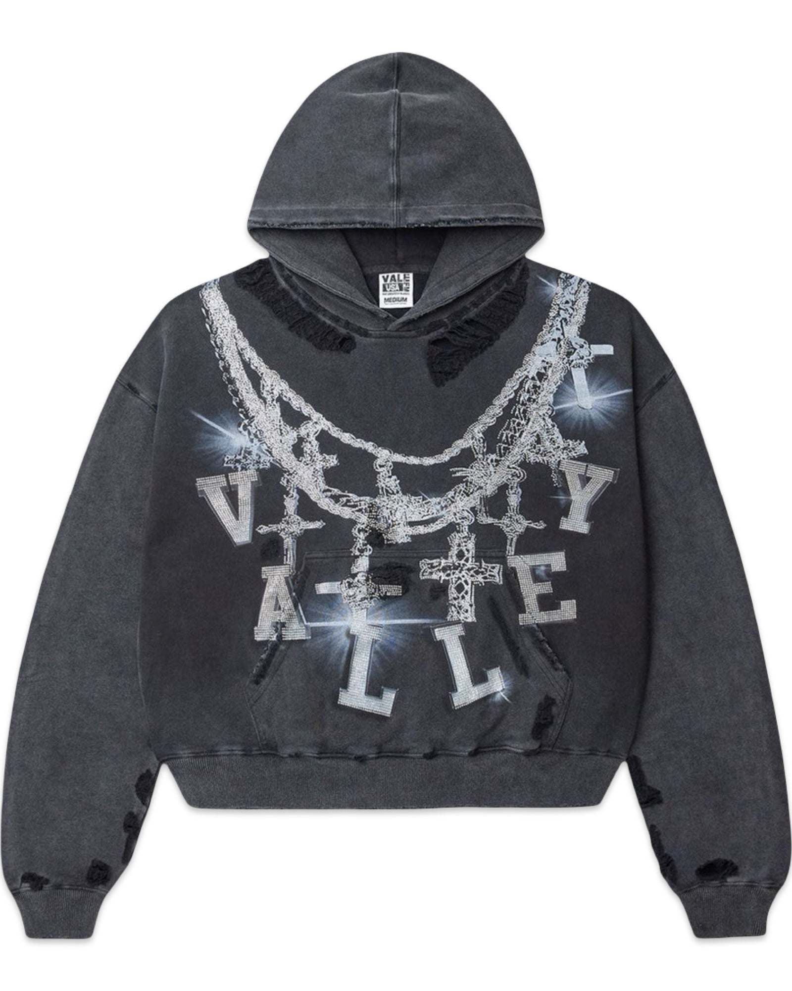 Vale Big Chain Bling Hoodie Black