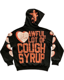Awful Lot of Cough Syrup Cupid Hoodie Black
