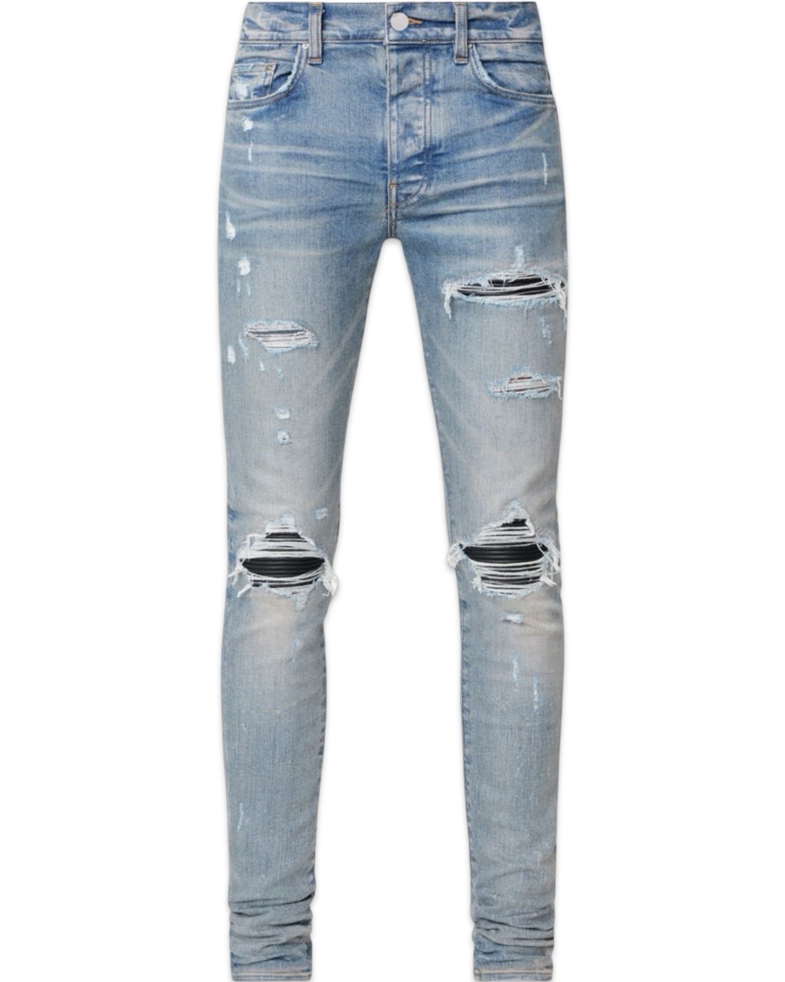 Amiri MX1 Skinny Jean Indigo w/Black Leather