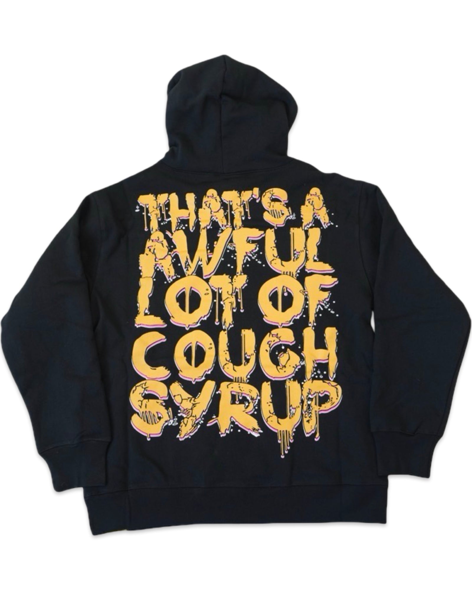 Awful Lot of Cough Syrup Chainsaw Hoodie Black