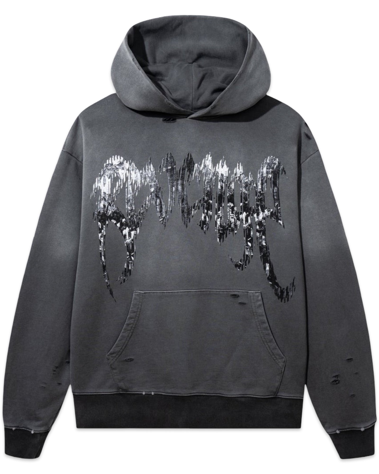 Revenge Kosuke Kawamura Glitch Arch Hoodie Grey
