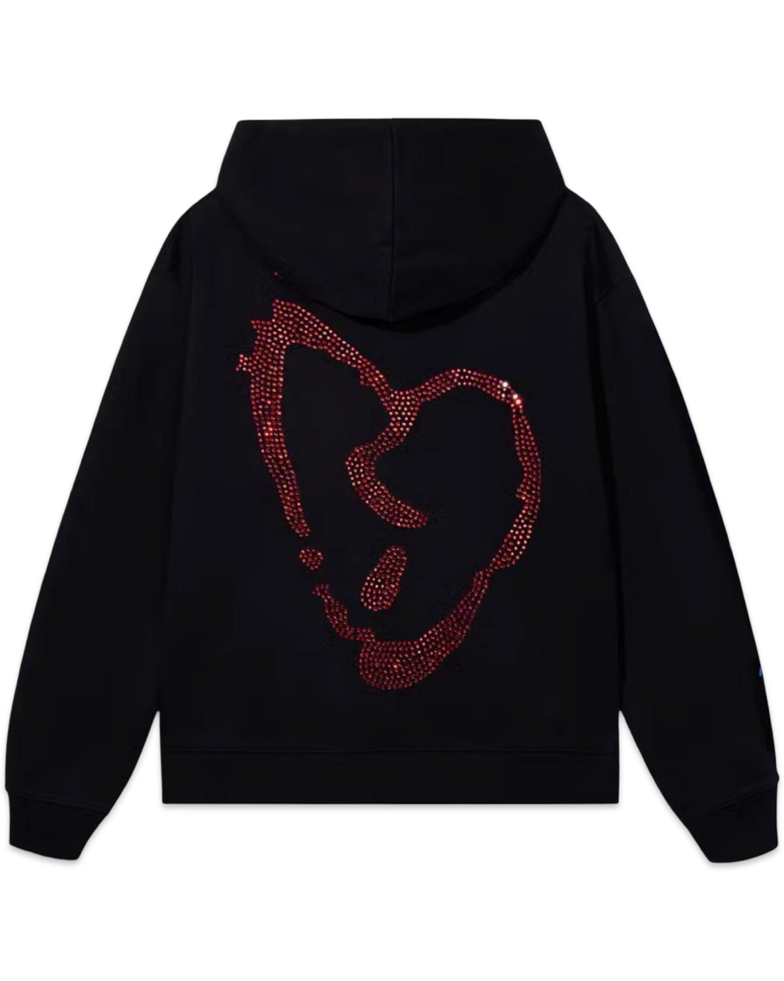 Revenge Heartbreak Bejeweled Hoodie Black Red