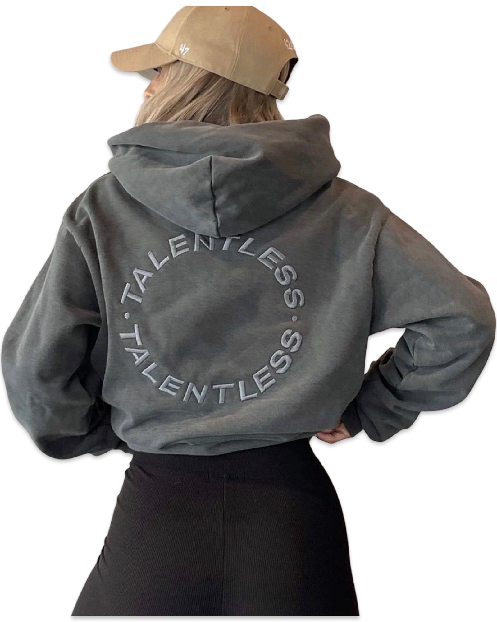 Talentless Circle Logo Hoodie Steel Grey