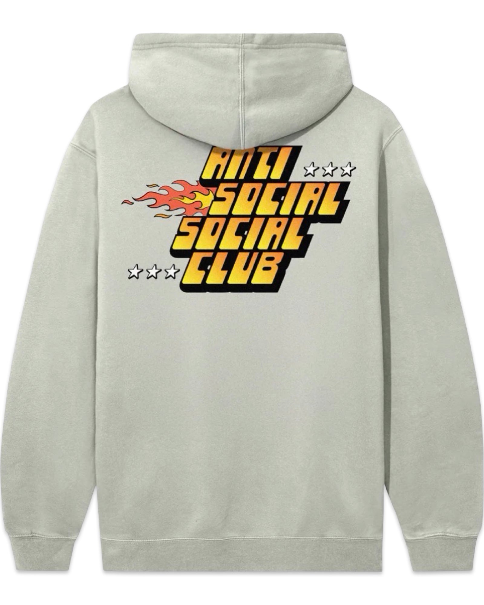 Anti Social Social Club Flames Hoodie Dusty Sage